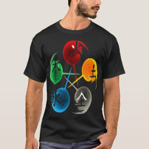 De vijf elementen van Qigong Tai Chi om te ontwerp T-shirt