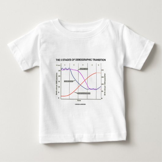 De vijf fasen van de demografische overgang romper (Voorkant)