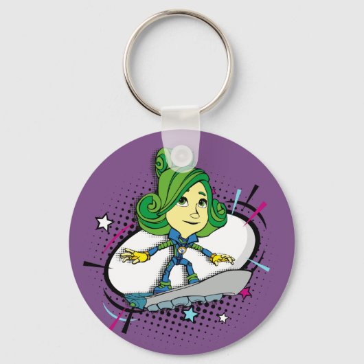 De vijf | Fixie Comics- Verda op haar klembord Sleutelhanger (Voorkant)