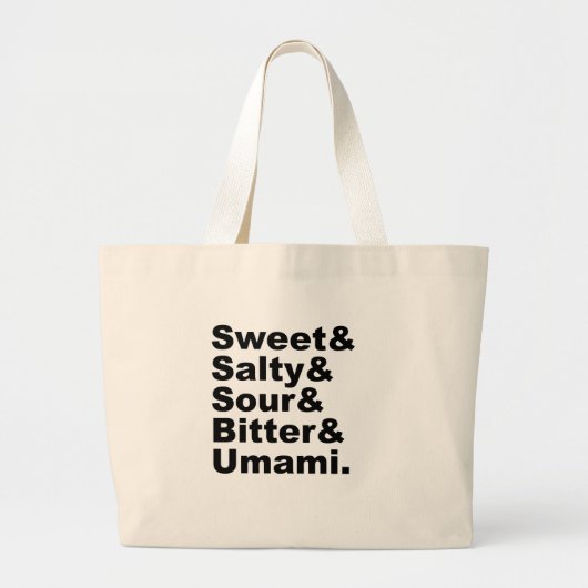 De vijf gebaren | Zuurzure bitter en umami Grote Tote Bag (Voorkant)