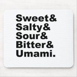 De vijf gebaren | Zuurzure bitter en umami Muismat