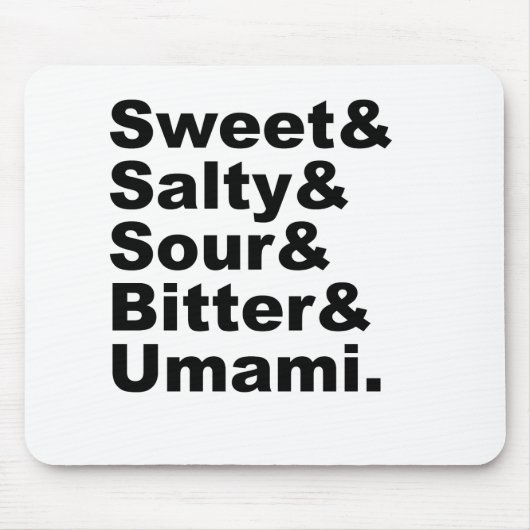 De vijf gebaren | Zuurzure bitter en umami Muismat (Voorkant)