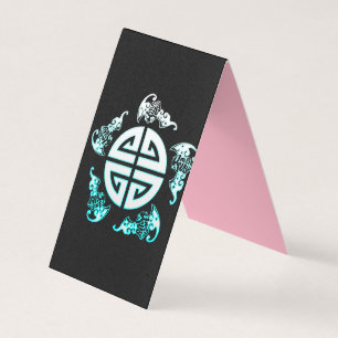 De vijf grote Zegen; Geluk, Gezondheid, Deugd, P Visitekaartje