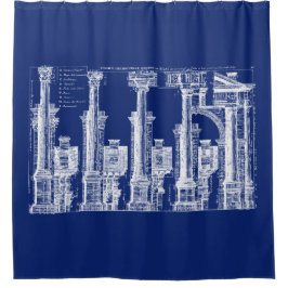 De vijf klassen van architectuur, 1725 douchegordijn