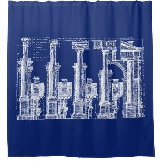 De vijf klassen van architectuur, 1725 douchegordijn (Voorkant)