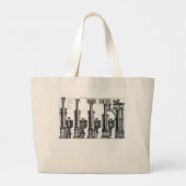 De vijf klassen van architectuur, 1725 grote tote bag (Achterkant)