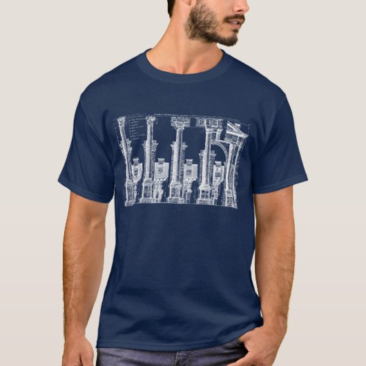 De vijf klassen van architectuur, 1725 t-shirt (Voorkant)