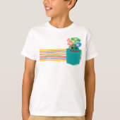 De vijf | Papus met Kinderen in de zak T-shirt (Voorkant)