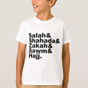 De vijf pijlers van de islam Muslim Prayer Faith T-shirt