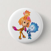 De vijf | Simka en Nolik Ronde Button 5,7 Cm (Voorkant)