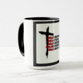 De VIJF SOLAS. Mok (Voorkant links)