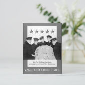 De vijf Sullivan broers "missing_War afbeelding" Briefkaart (Staand voorkant)