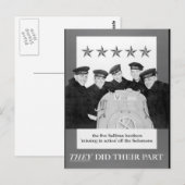 De vijf Sullivan broers "missing_War afbeelding" Briefkaart (Voorkant / Achterkant)