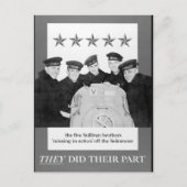 De vijf Sullivan broers "missing_War afbeelding" Briefkaart (Voorkant)