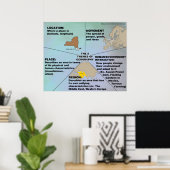 De vijf thema's van de geografische spreiding poster (Thuiskantoor)