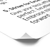 De vijf verbintenissen perfect poster (Hoek)