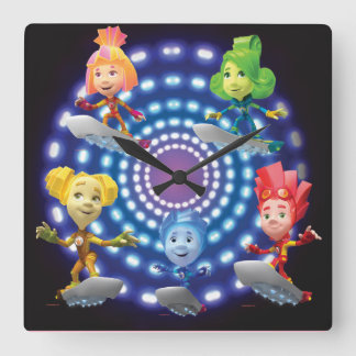 De vijf | Zeer geheim — Fixie Kinder Vierkante Klok