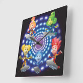 De vijf | Zeer geheim — Fixie Kinder Vierkante Klok (Hoek)