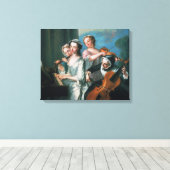 De vijf zintuigen canvas afdruk (Insitu (Houten vloer))