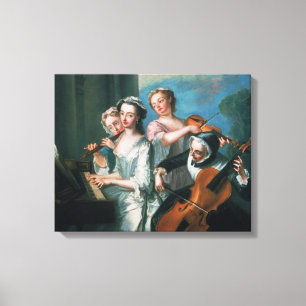 De vijf zintuigen canvas afdruk