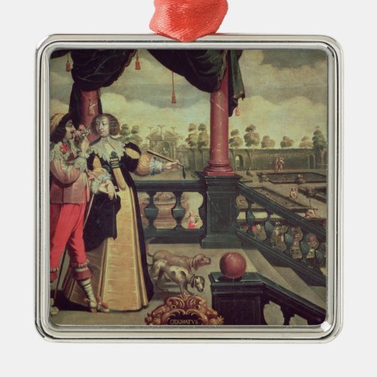 De vijf zintuigen - Geur Metalen Ornament (Voorkant)