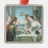 De vijf zintuigen metalen ornament (Voorkant)