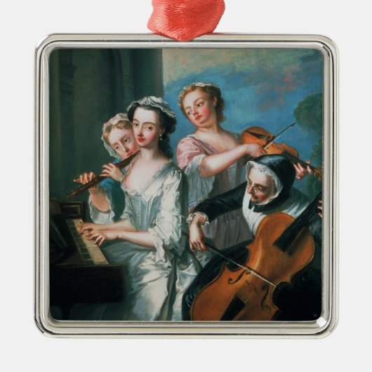 De vijf zintuigen metalen ornament (Voorkant)