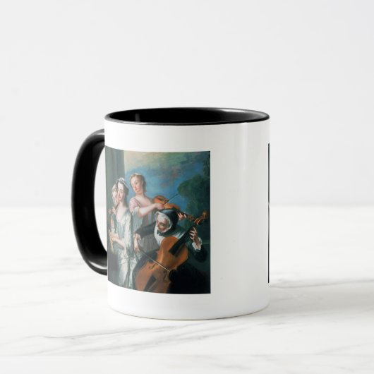 De vijf zintuigen mok (Voorkant links)