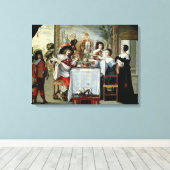 De vijf zintuigen - Smaak Canvas Afdruk (Insitu (Houten vloer))
