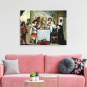 De vijf zintuigen - Smaak Canvas Afdruk (Insitu (Woonkamer))