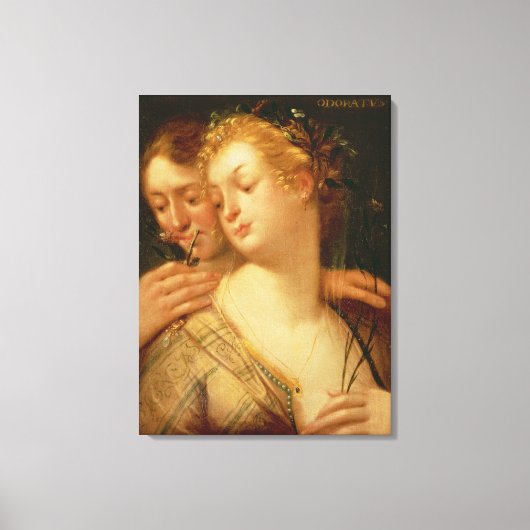 De vijf zintuigen: smeren canvas afdruk (Voorkant)