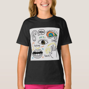 De vijf zintuigen t-shirt
