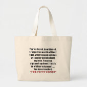 "DE VIJFTIG ZONE!" Hilarious 50th Birthday Gifts! Grote Tote Bag (Voorkant)