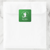 De Vijftiger In: Mordern Golf Feestje Vierkante Sticker (Tas)