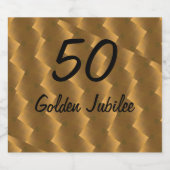 De vijftigste verjaardag is goud sparkling wijnetiket (Enkel label)