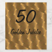 De vijftigste verjaardag is goud wijn etiket (Enkel label)