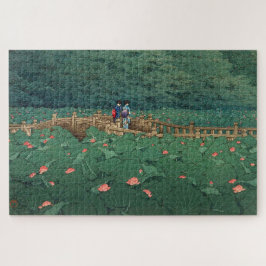 De vijver bij Benten-heiligdom in Shiba Kawase Has Legpuzzel