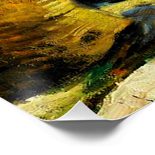 De vijver bij Souldern, beroemd schilderij van Pau Perfect Poster (Hoek)