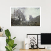 De vijver van Ville d'Avray, 1868 (olie op doek) Poster (Thuiskantoor)