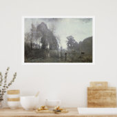 De vijver van Ville d'Avray, 1868 (olie op doek) Poster (Keuken)