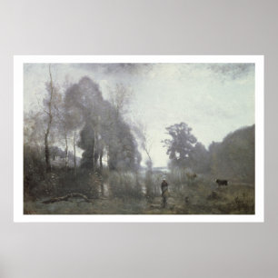 De vijver van Ville d'Avray, 1868 (olie op doek) Poster