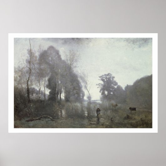 De vijver van Ville d'Avray, 1868 (olie op doek) Poster (Voorkant)