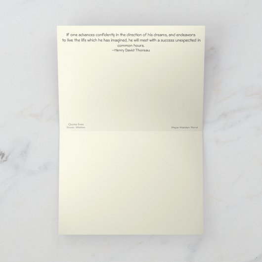 De Vijver van Walden: Stap-groet Kaart (Binnen)