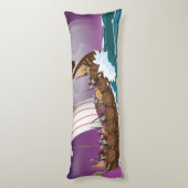 De Viking Ship Cartoon Lichaamskussen (Achterkant (Verticaal))