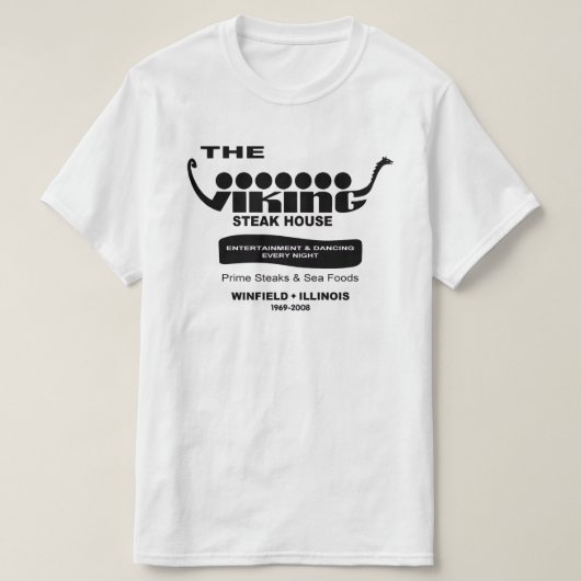De Viking Steak House, Winfield, Illinois T-shirt (Design voorkant)