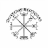 De Viking Vegvisor Compass Sticker (Voorkant)