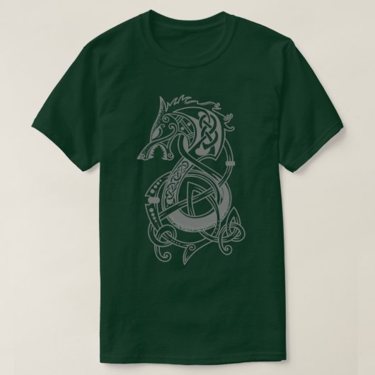 De Viking Wolf Fenrir Silver T-shirt (Design voorkant)