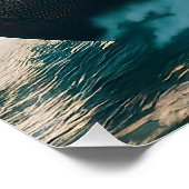 De Vikinglongship snijdt door de golven Perfect Poster (Hoek)