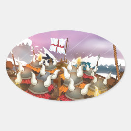 De Vikings Ovale Sticker