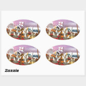 De Vikings Ovale Sticker (Vel)